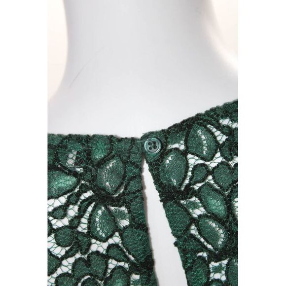Talula Womens Lace Cap Sleeve Blouse Green Size Extra Small - Picture 4 of 7